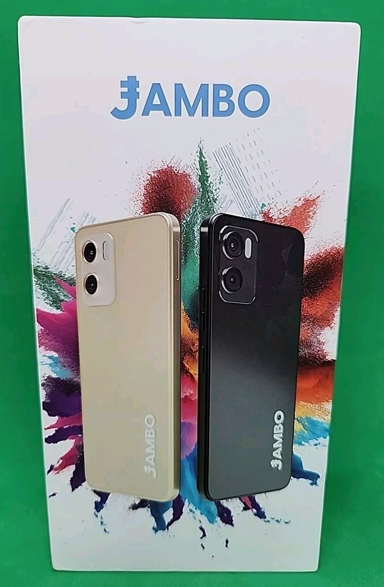 JamboPhone 6.1インチ Android 13 NEW Jambo SmartPhone Android 13 64GB Storage 4GB Ram. Black