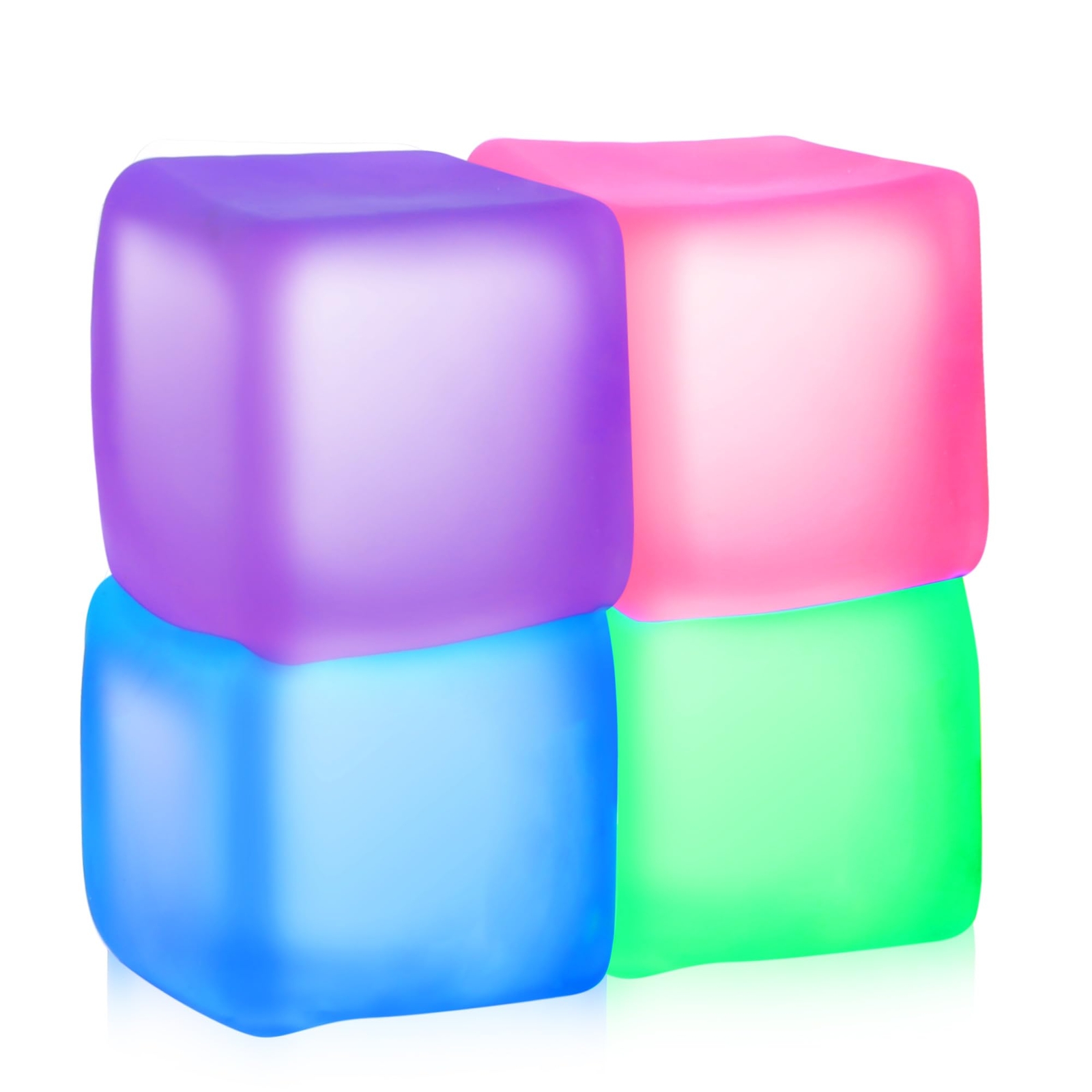 Fidget Toy Stress Cube 4 Pack, Cube Squishies Anxiety Stress Relief with Thic...