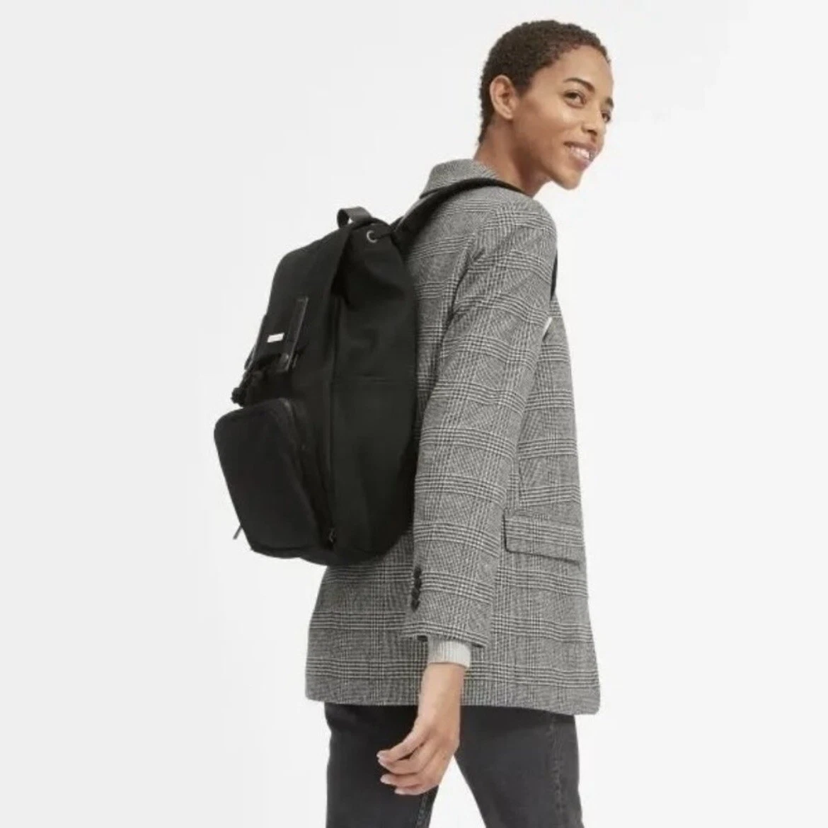 Everlane twill top snap backpack