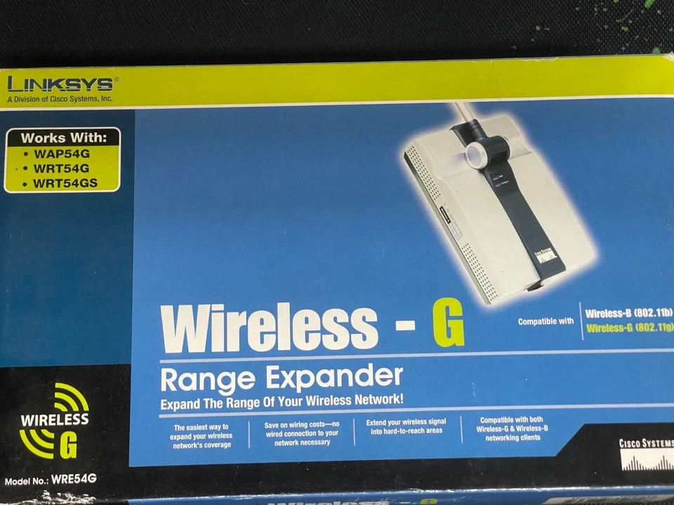 LINKSYS CISCO WRE54G RANGE EXPANDER 2.4GHz 802.1g - Image 3 of 3