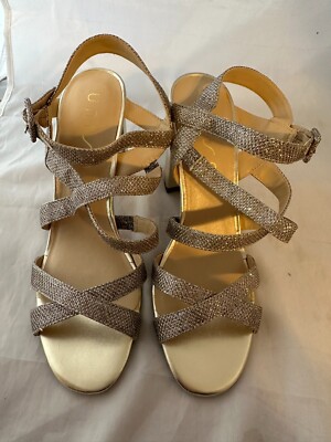 gold metallic dress sandals Sofia: Gold Metallic 10 / Standard main image 0