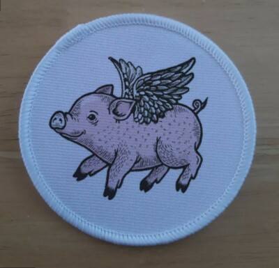 Schweine könnten fliegen fliegendes Schwein Patch Abzeichen Aufnäher Abzeichen