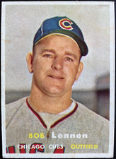 1957 Topps #371 BOB LENNON Chicago Cubs MLB baseball card EX