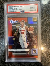 2022-23 Donruss Optic Jaden Ivey The Rookies Red #/99 PSA 10 Gem Mint