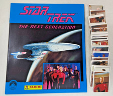 STAR TREK THE NEXT GENERATION 240 STICKER CARD SET w/ ALBUM Panini 1992 RED INK