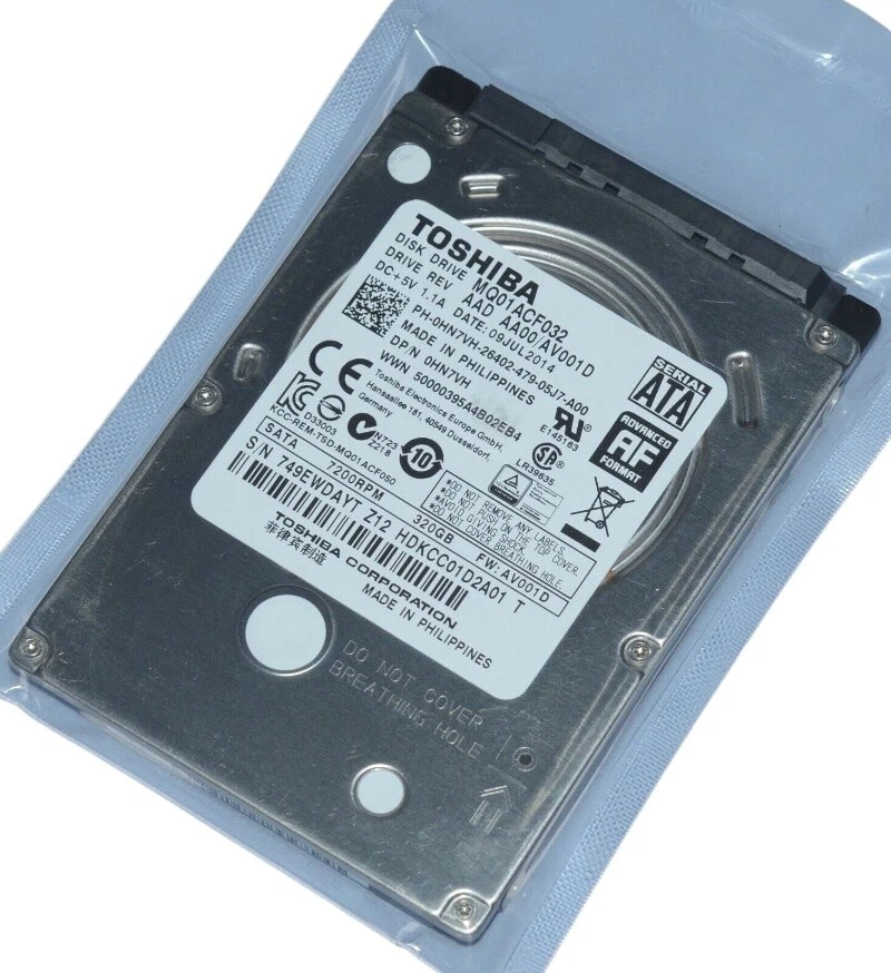 Toshiba 320GB 7200RPM 2,5" SATA Laptop Festplatte MQ01ACF032 Thin HDD 7MM - Image 2 of 4