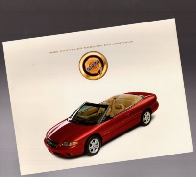 1996 Chrysler SEBRING CONVERTIBLE Sales Brochure with Color Chart