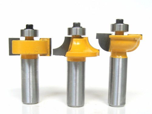 3pc 1/2 Shank Grill Glass Door Round Over & Bead Router Bit Set S - Picture 10 of 11