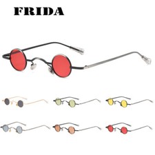 Hombres Steampunk Pequeñas Gafas de sol Polarizadas Mujeres Retro Redondas Espejo Gafas de sol