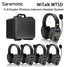 Saramonic WiTalk WT5D 400m Full-Duplex Wireless Intercom Headset System 5-Person