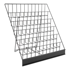 17.5" 6-Tier Metal Magazine Rack for Offices Table Top Book Display Stand Black