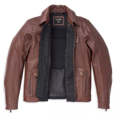 Harley-Davidson Men's Portage Leather Jacket Brown Size 3XL 98002