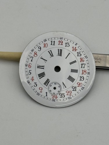 Cadran Montre Poche Réparation Elgin 37 Mm - Pièce Occasion - Marque Ingersoll