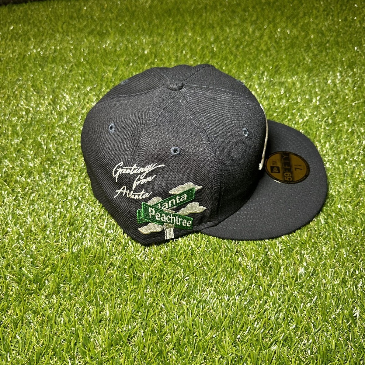 ATLANTA BRAVES BLACK EXCLUSIVE STREET SIGN 59FIFTY FITTED
