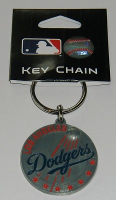 #ad #ad Los Angeles Dodgers 3 D Metal Key Chain MLB Licensed Baseball Round $10.44