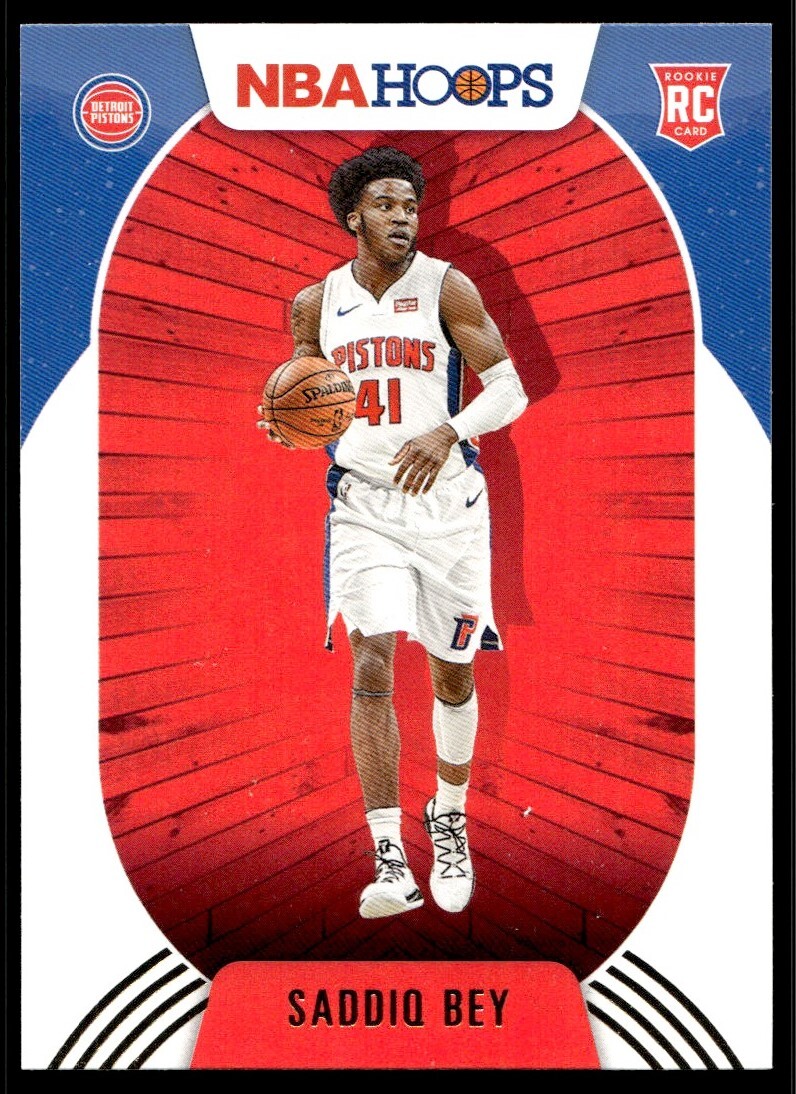 2020-21 Hoops Saddiq Bey Rookie G38 Detroit Pistons #237