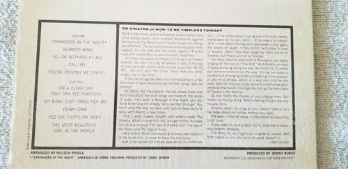 Frank Sinatra – Strangers In The Night / Reprise Records – F-1017 / 1966 Mono - Picture 3 of 8