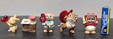 Vtg Hallmark Merry Miniatures Valentines Day- Bunny,  Bear, Squirrel, Raccoon