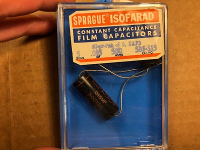 2 NOS Sprague Black Beauty Capacitors – .0033 Uf 400v, 160P Tone Caps, Vintage USA Made 10 thumbnail image