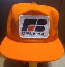 vintage farm bureau snapback trucker hat orange