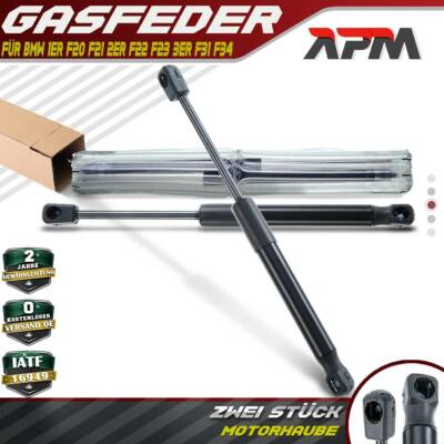 2x Gasfeder Motorhaube Dämpfer 282mm 610N für BMW 1er F20 F21 2er F22 F23 3er