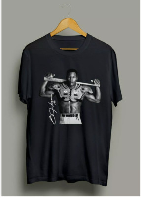 Bo Jackson Baseball Signiert Schwarz Kurzarm T-Shirt Größe S 5XL