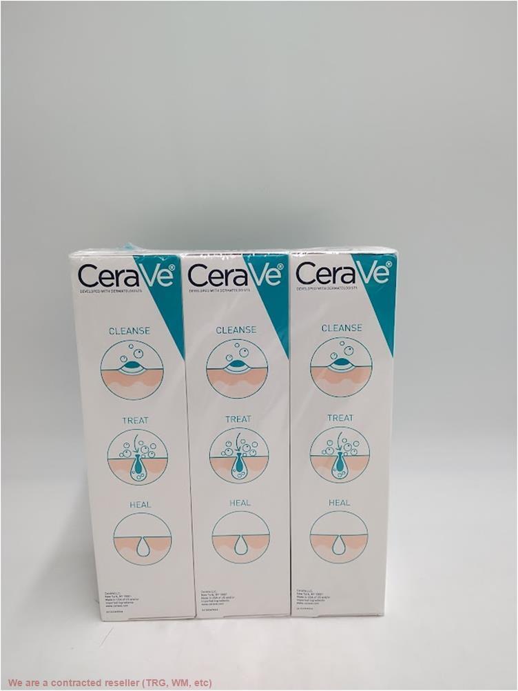 3 УПАКОВКИ!! Пенящийся крем для умывания от угревой сыпи CeraVe, средство для лечения угревой сыпи EXP 05/26