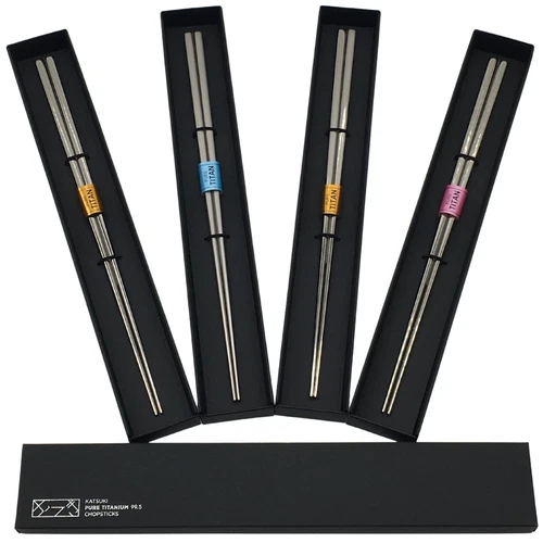 Titanium Chopsticks Sabae Katsuki Japan Sakura Cherry Blossom Ichimatsu Gift