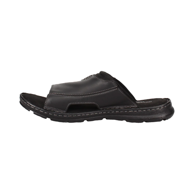 Mens Rockport Darwyn Slide 2 Sandals - Black Leather, Size 9 