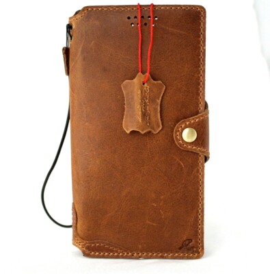 Genuine Leather Case for Samsung Galaxy S21 Ultra ID Wallet Book Wireless  Tan 21