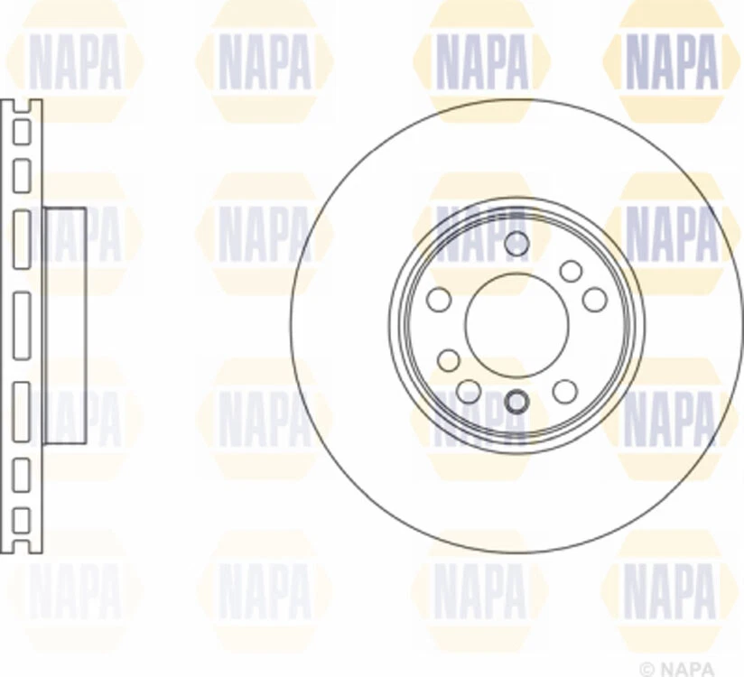 Fits BMW X5 2000-2006 X3 2006-2011 3.0 D 4.4 NAPA Front Brake Disc 34116859679 - Image 2 of 2