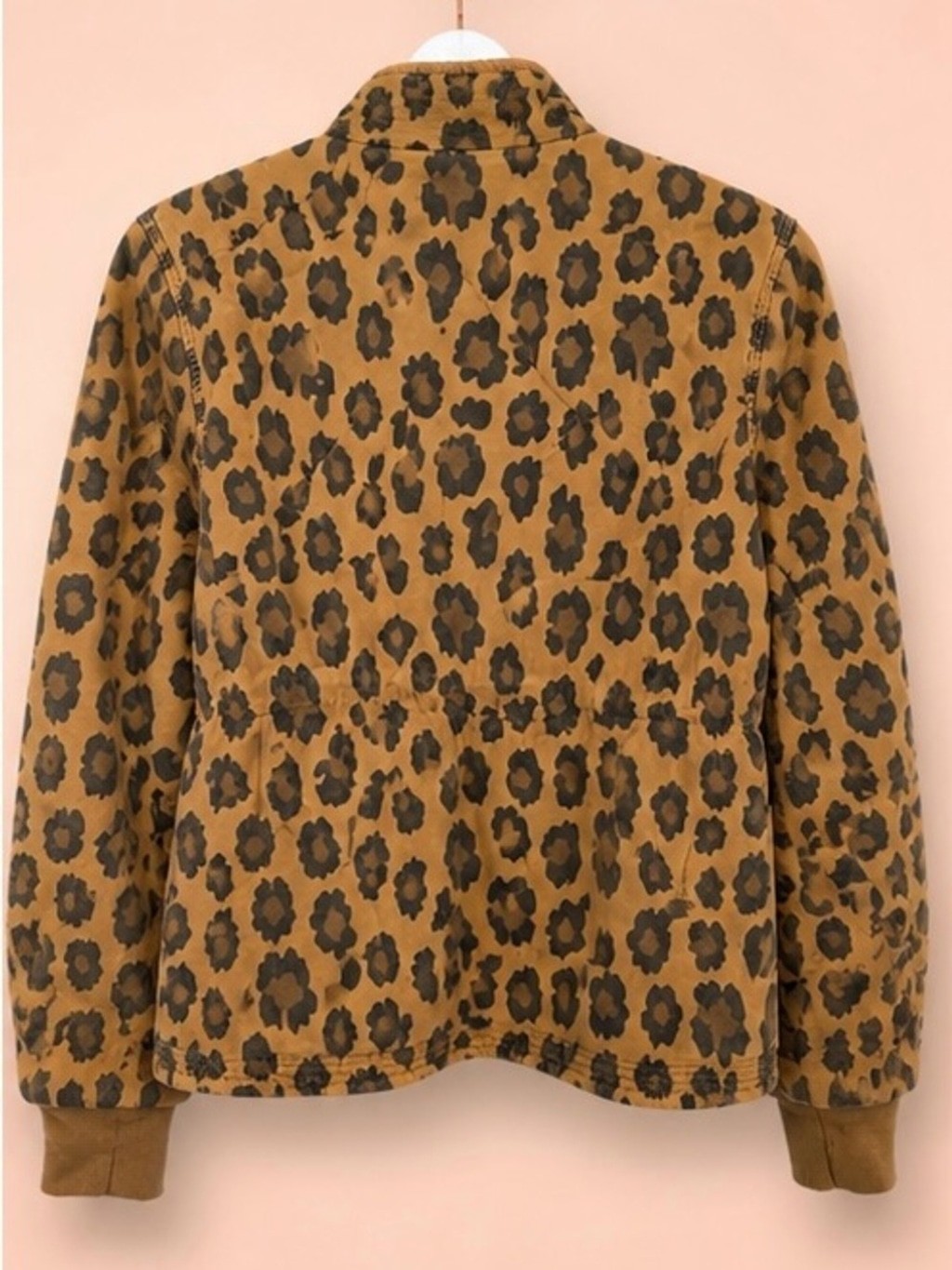 Blank NYC Girls Leopard Print Puffer Jacket Quilted Coat Large Tween Winter EUC image 2