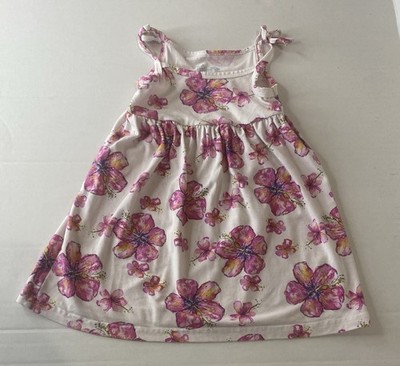 Coco Moon Hawaii Toddler Baby Girl Dress 12-18 Mo Hibiscus Floral Pink White