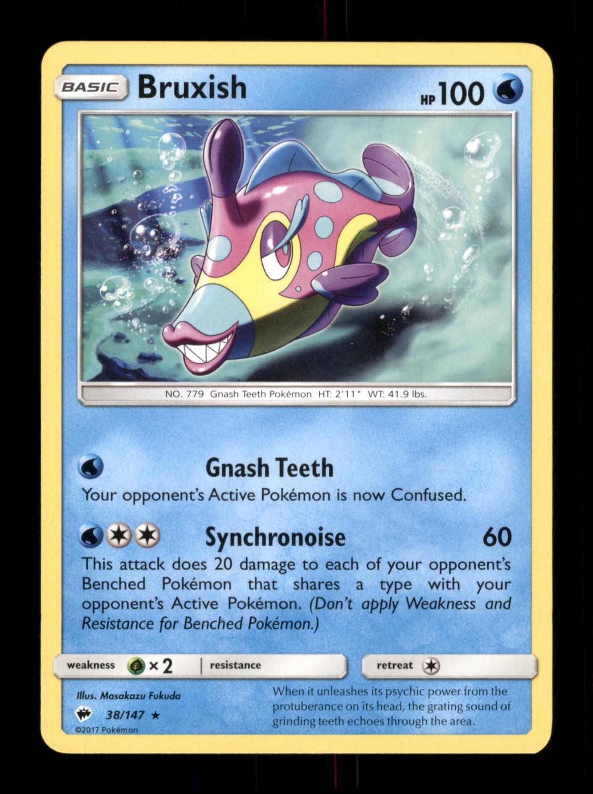 Bruxish 38/147 Non-Holo Nintendo  Pokemon Trading Card TCG 