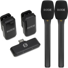 Rode Wireless Micro Microphone Kit with Handheld Adapters - USB-C, Black