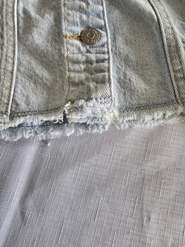 Cat & Jack Girl's Size L (10/12) Lightwash Blue Hooded Jean Jacket NEW - Picture 13 of 13