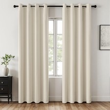 Blackout Curtains Light Beige Curtains Opaque Set of 2 245cm Long, Modern...