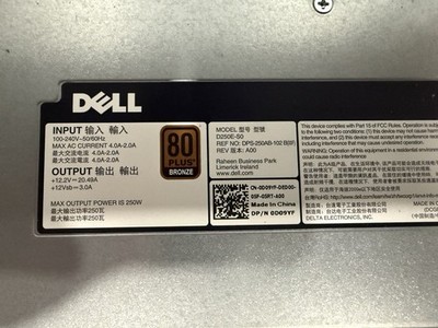 Dell R230 250W Internal Power Supply PSU   80+ Bronze   Fixed Mount   D09YF