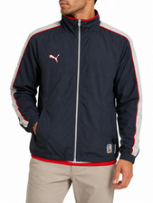 Puma Boys Navy Windbreaker Track Jacket Size S Lightweight Full Zip