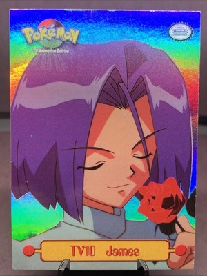 Topps Pokemon TV Animation Series 1 Rainbow Holo Foil TV10 James - LP/MP