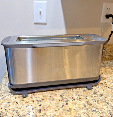 Ninja ST101 2-in-1 Flip Toaster Oven, Extra Wide Slot, Stainless Steel