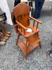 Antique high chair roughly 1920s to 1940s era