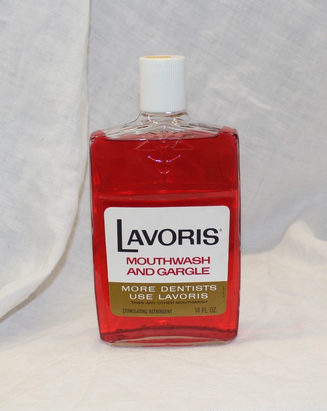 Lavoris Mouthwash Full and Un-Opened 14 Oz 1960's Red New Old Stock