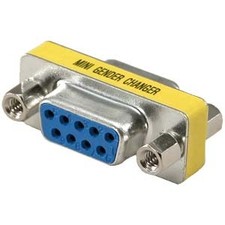 10 Pack of DB9 Female/Female Mini Gender Changer