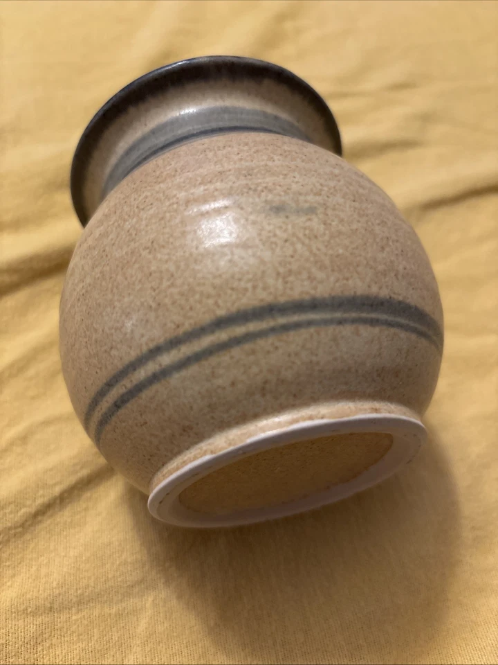 keramik vase vintage Blau Braun Natur Produkt Mittelalter Streifen Geschmackvoll - Bild 3 von 4