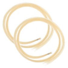 2 Hanks Mongolian Stallion Hair Violin Bow Hair Replacement, 29.92In White Un...