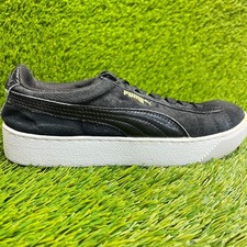 Puma Vikky Platform Womens Size 7 Black White Athletic Walking Shoes Sneakers