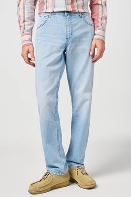 Wrangler Greensboro Regular Straight Denim Jeans Spur Stitched Blue W32 L32