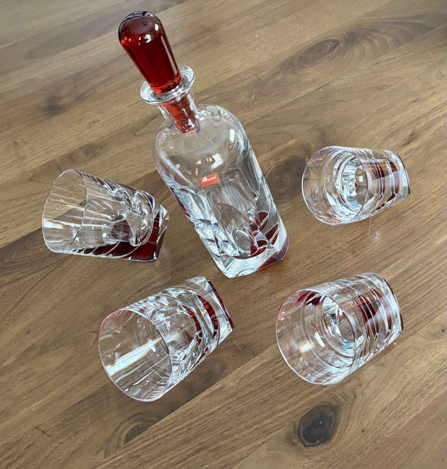 Baccarat Projection Crystal Decanter & Tumbler Set of 5  Unused | Rare 540/1000 