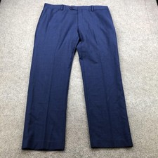 Tommy Hilfiger Pants Mens 38x30 Blue Wool Blend Flat Front Stretch Business
